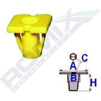 ROMIX Clip, Zier-/Schutzleiste C50235  HYUNDAI,KIA,TUCSON (JM),SANTA FÉ II (CM),SANTA FÉ I (SM),ix55,ACCENT III Stufenheck (MC),ACCENT III (MC) von ROMIX