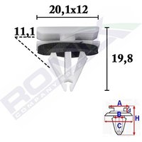 ROMIX Clip, Zier-/Schutzleiste C70587  FORD,CHEVROLET,FORD USA,Fiesta Mk6 Schrägheck (JA8, JR8),Kuga Mk2 (DM2),S-MAX (WA6),Fiesta Mk6 Limousine von ROMIX