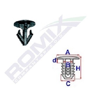 ROMIX Clip, Zier-/Schutzleiste HONDA B18114 91520SM4C01 von ROMIX