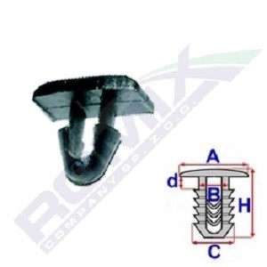 ROMIX Clip, Zier-/Schutzleiste TOYOTA,LEXUS B25364 9046708108 von ROMIX