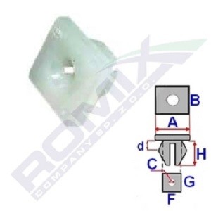 ROMIX Clip, Zier-/Schutzleiste TOYOTA,MAZDA B23204 von ROMIX