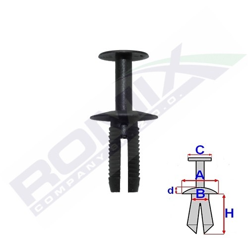 ROMIX Clip BMW C70177 51127004445 von ROMIX