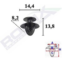 ROMIX Halteclip, Innenraumverkleidung C70577  VOLVO,V70 II (285),XC60 (156),V50 (545),XC90 I (275),V70 III (135),V40 Kombi (645),V60 (155, 157) von ROMIX