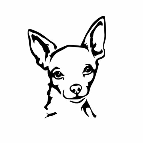 ROMOER (2 Stück) 3D Auto Aufkleber 12 cm X 15,7 cm Großer Chihuahua-Hund, Vinyl-Autoaufkleber von ROMOER