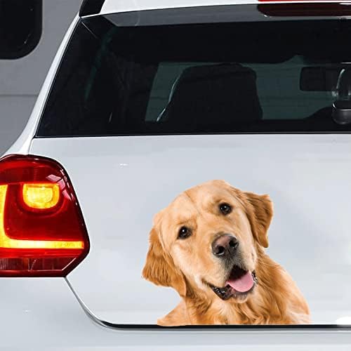 ROMOER 2pcs Autoaufkleber Golden Retriever Hund Haustier Animal Wasserdichtes Vinyl Aufkleber Autozubehör Dekor Laptop Koffer Truck Accessoires Auto -Aufkleber von ROMOER