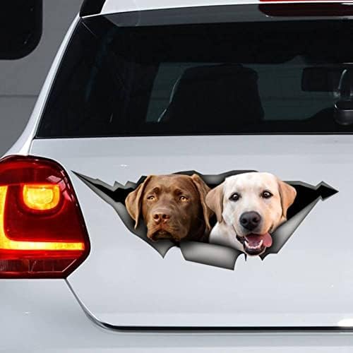 ROMOER 2pcs Personalisierte Hundelemente, Labormagnet, Labrador -Aufkleber, Auto Magnet, Hundeabziehal von ROMOER