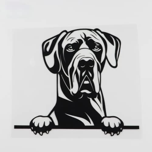 ROMOER Alanz 2pcs Autoaufkleber Persönlichkeit Lustiger Hund Aufkleber Peeking Hund Vinyl -Abziehbilder Wasserdichtem Sonnenschutz, 18 cm*16 cm Laptop Koffer Truck Decal von ROMOER