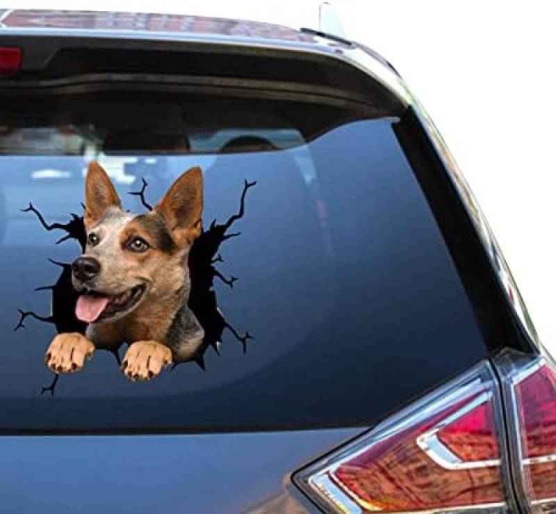 ROMOER Australian Cattle Dog-Aufkleber, Australian Cattle Dog-Autoaufkleber, Lustige Vinyl-SUV-Aufkleber Für Die Familie, Lustige Memes, Aufkleber Für Saubere Autos von ROMOER