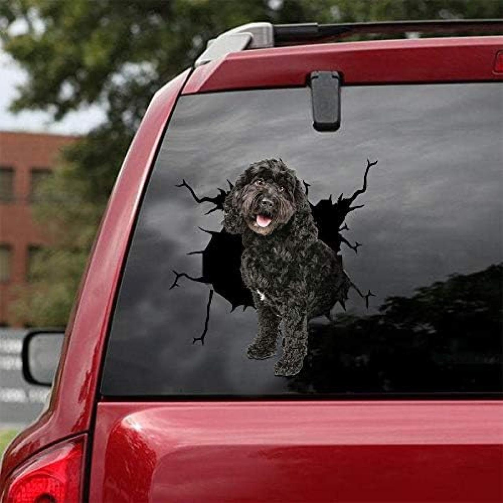 ROMOER Cockapoo-Autoaufkleber, Hunde-Autoaufkleber, 2 Stück – Realistische Cockapoo-Aufkleber Für Autofenster, Wände, Serie 64, Größe 20,3 X 20,3 cm von ROMOER