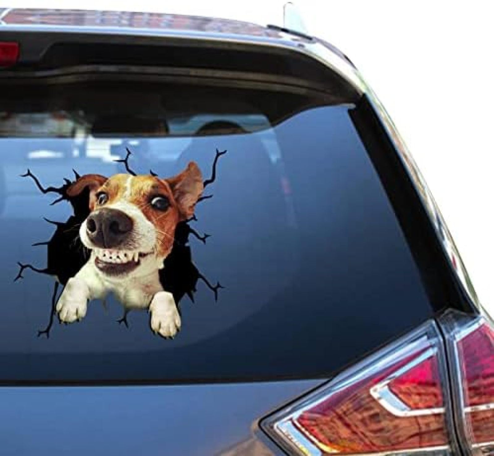 ROMOER Jack Russell Autoaufkleber, Jack Russell Autoaufkleber, Lustige Memes, Kleine Rennspielzeuge Für Kühler, Lieben Vynl-LKW-Aufkleber von ROMOER