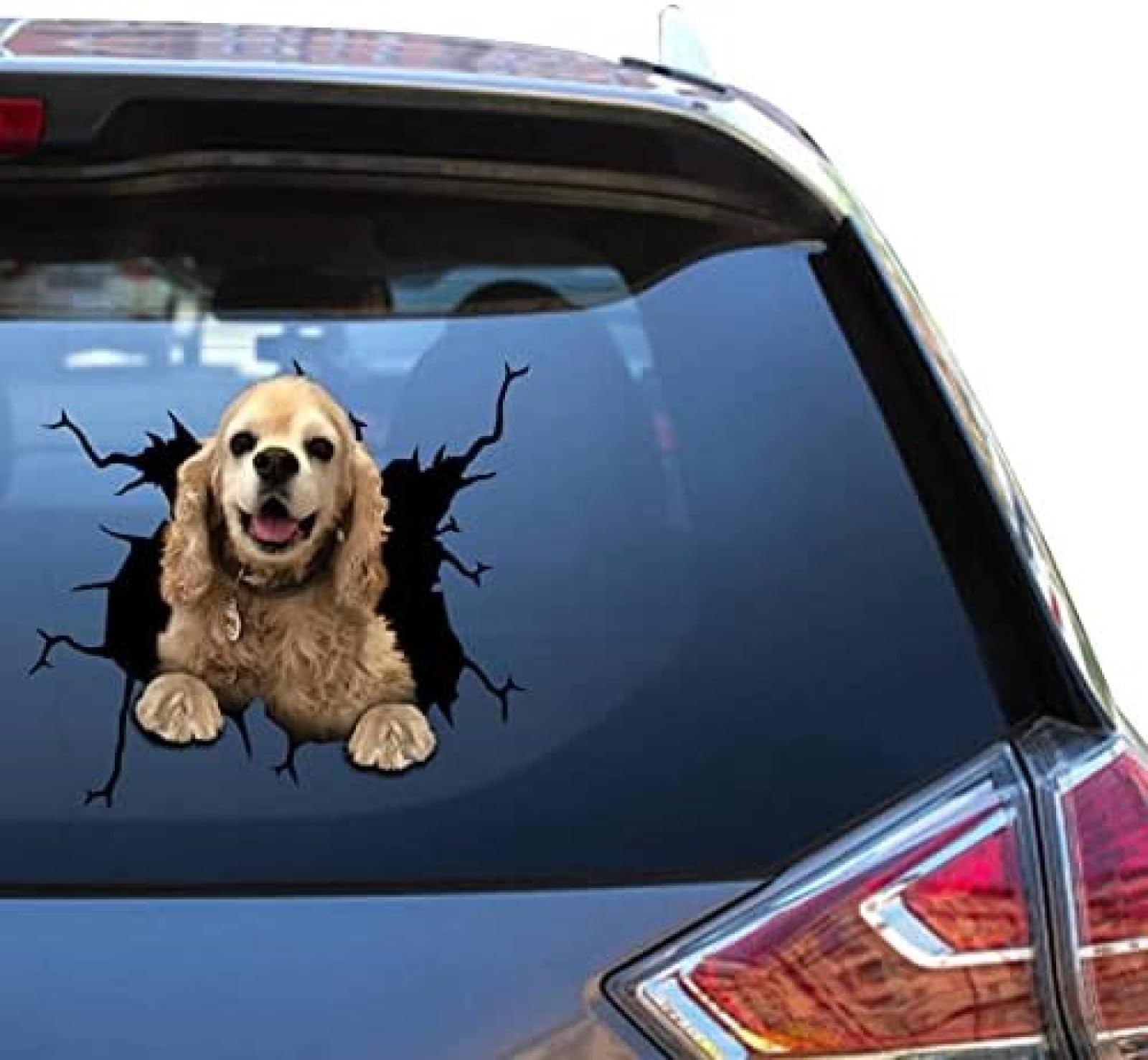 ROMOER Kameliendruck Cocker Spaniel Mom Aufkleber Cocker Spaniel Geschenke Frauen Lustiges Gesicht Vinyl Garage Aufkleber Für Ehemann 3D Trucking Aufkleber von ROMOER