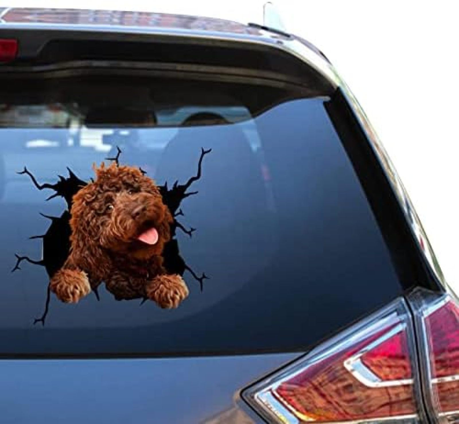 ROMOER Labradoodle-Autoaufkleber, Labradoodle-Aufkleber, Hundeaufkleber, Hundetier-Aufkleber, LKW-Aufkleber Für Tier, Lustiges Büro von ROMOER