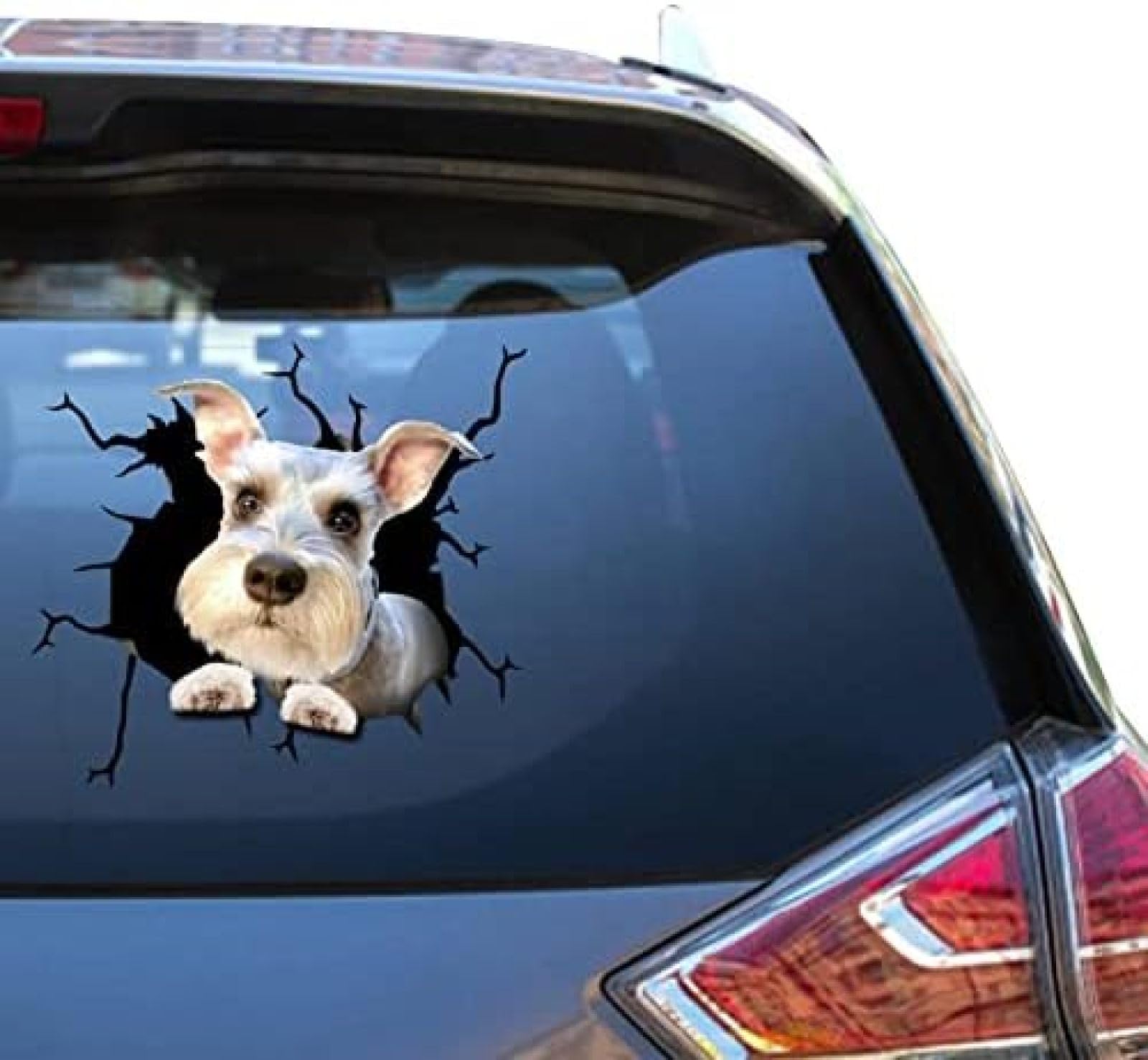 ROMOER Mini-Schnauzer-Geschenke, Auto-Aufkleber, Schnauzer-Spaß, Vynal Trucking-Sticker Für Frauen, Coole, Kühlere Auto-Aufkleber von ROMOER