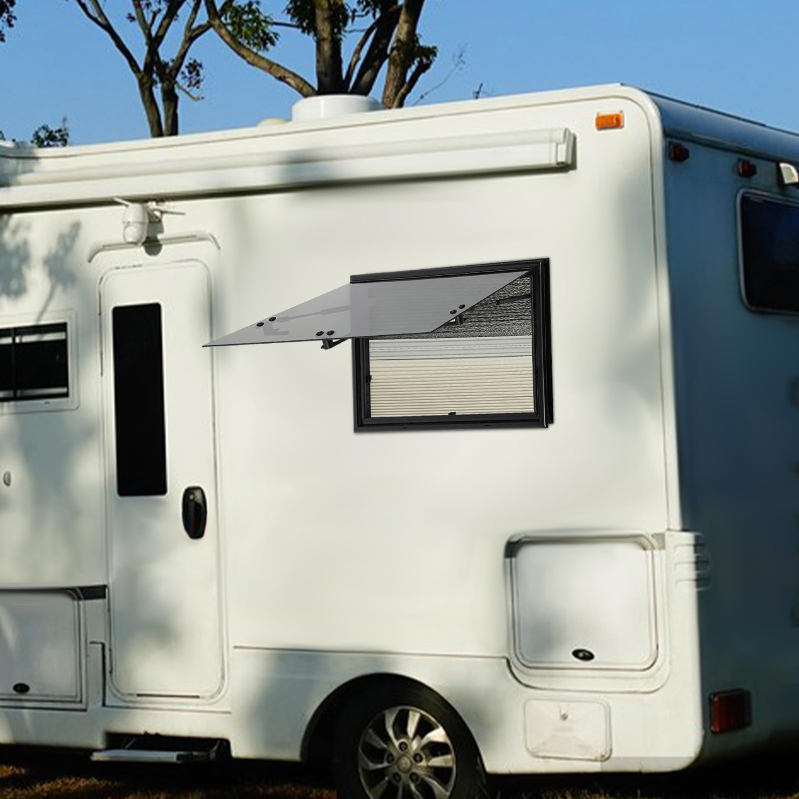 ROMYIX Wohnmobilfenster, 700x450mm Wohnwagen Fenster Ausstellfenster Camper Fenster für RV Wohnwagen Kastenwagen Van Camper (700x450mm) von ROMYIX