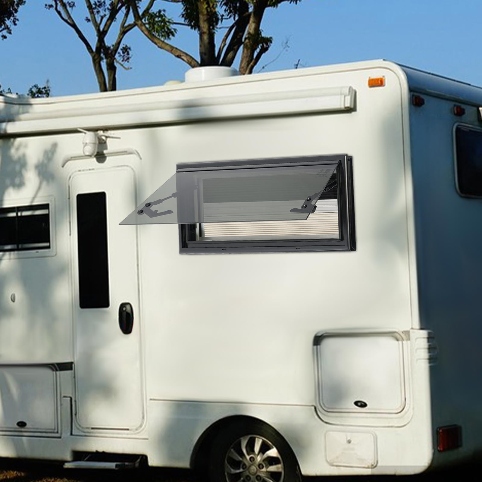 ROMYIX Wohnmobilfenster,700x300mm Wohnwagen Fenster Ausstellfenster Camper Fenster für RV Wohnwagen Kastenwagen Van Camper (700x300mm) von ROMYIX