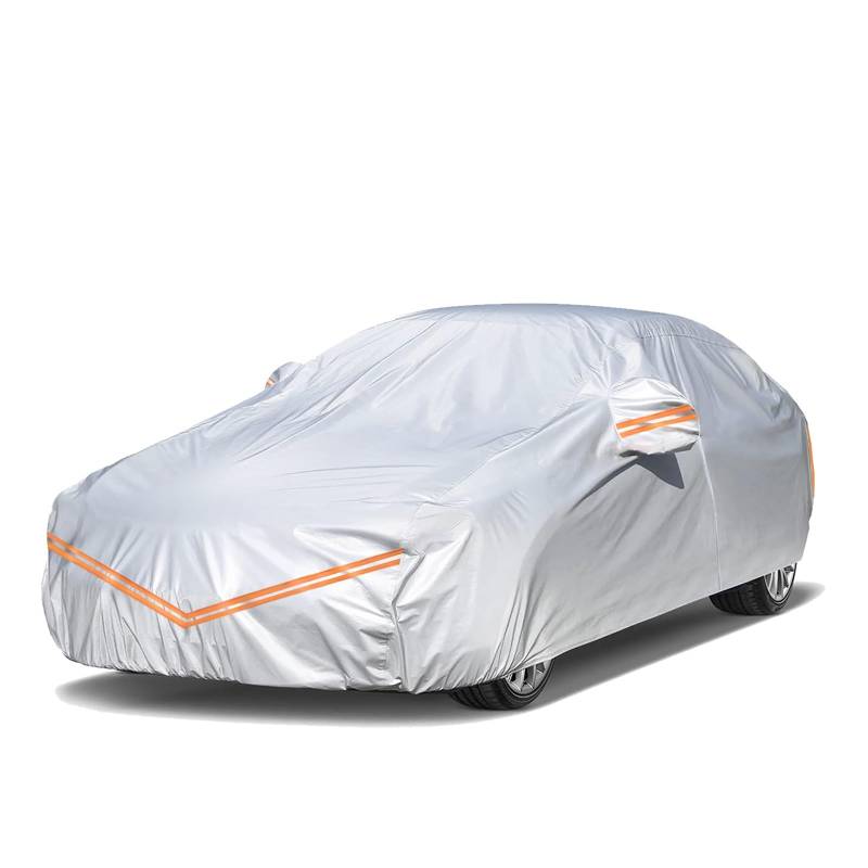 Autoabdeckung für 𝐌𝐚zda 3 Hatchback Autoabdeckung Wasserdicht Atmungsaktiv | Vollgarage Autoplane für Regen Sonne | Autoabdeckung Winter | 450x185x150cm von RONGESAEFS