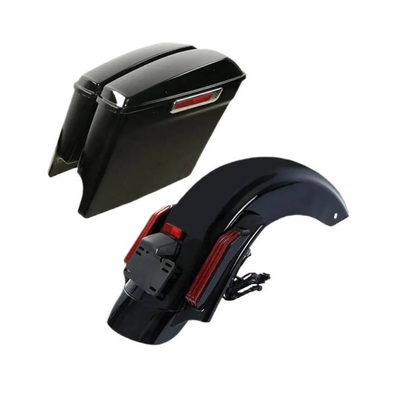 Schutzblech Hinten Motorrad 5" Gestreckte Satteltaschen LED-Heckfender Für Ha&rley CVO Touring 2014-2022 2019 Motorrad-Kotflügelschutz Heckfender von RONGHYL