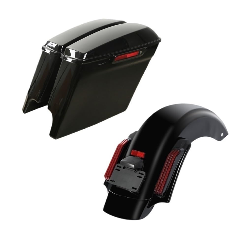 Schutzblech Hinten Motorrad 5" Gestreckte Satteltaschen LED-Heckfender Für Ha&rley CVO Touring 2014-2022 2019 Motorrad-Kotflügelschutz Heckfender von RONGHYL