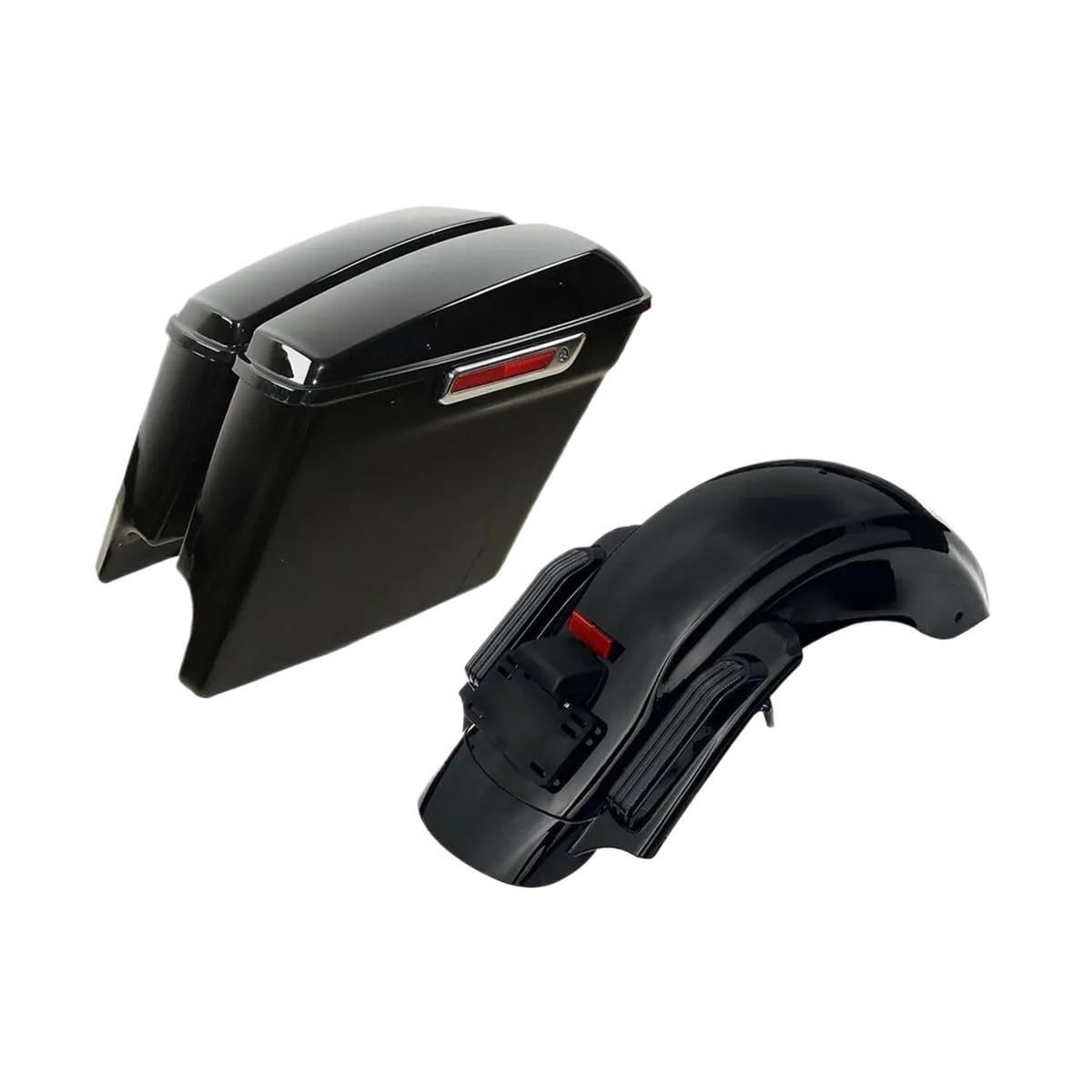 Schutzblech Hinten Motorrad 5" Gestreckte Satteltaschen LED-Heckfender Für Ha&rley CVO Touring 2014-2022 2019 Motorrad-Kotflügelschutz Heckfender von RONGHYL