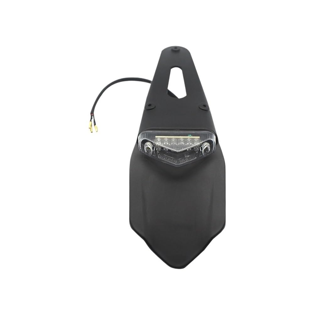 Schutzblech Hinten Universeller Motorrad-Heckfender-Kennzeichenhalter Mit 12-V-LED-Rücklicht-Bremsleuchte Für Enduro Motocross Dirt Bike von RONGHYL