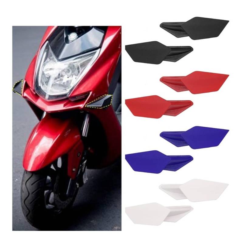 flügelspitze Motorrad verkleidung 2 Stücke Motorrad Winglets Kits Aerodynamische Seite Flügel Spoiler Universal Modifikation Motorräder Zubehör Dekoration Motorräder von RONGHYL