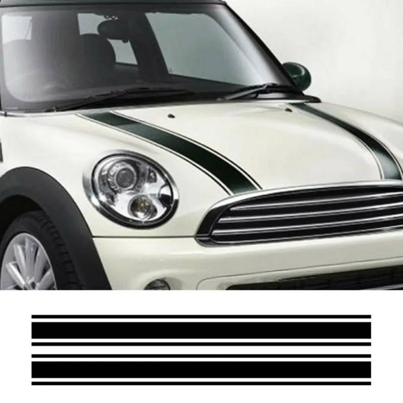 2pcs, für Mini Cooper Motorhaube Aufkleber Vinyl Grafik Aufkleber Aufkleber Aufkleber von RONHCBDF