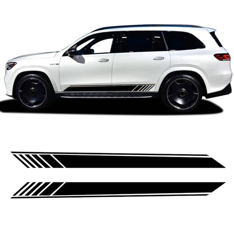 Auto Tür Seite Streifen Rock Aufkleber Körper Vinyl Aufkleber, für Mercedes Benz GLS Klasse 2020 X167 X166 X164 Zubehör von RONHCBDF