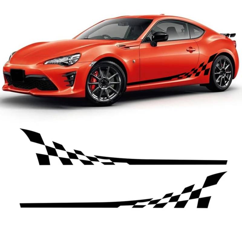 Auto Tür Seitenstreifen Rock Aufkleber Rallye Racing Sport Gitter Grafik Aufkleber, für Toyota 86 Subaru BRZ Zubehör von RONHCBDF