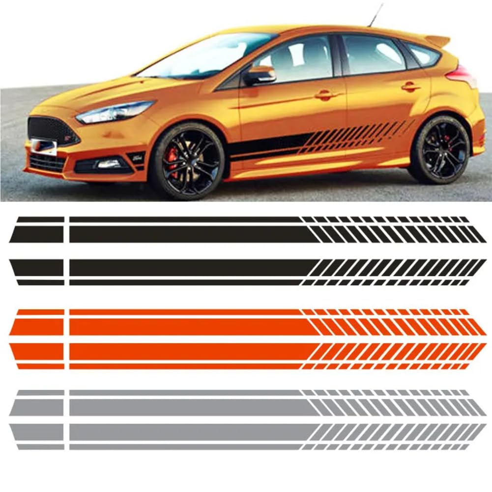 Autoaufkleber, für Universal Sports Racing Stripe Graphic Stickers LKW Auto Karosserie Seitentür Aufkleber von RONHCBDF