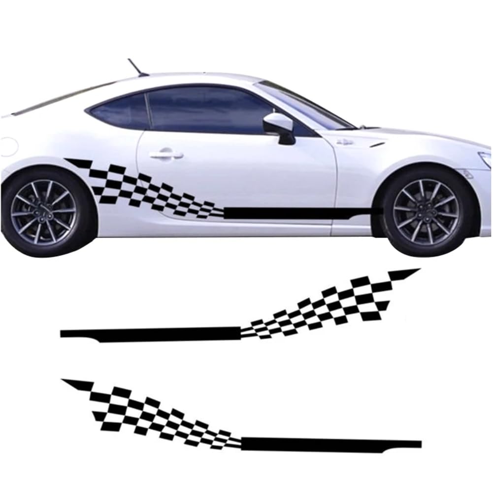 Automobil Auto Dual Racing Stripes Flaggen, für 3 Serie Vinyl Tür Aufkleber Seite Aufkleber Auto Styling von RONHCBDF