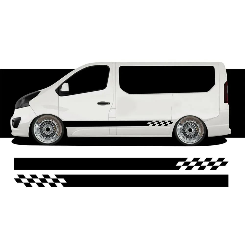 Seitliche Streifen Aufkleber Aufkleber, für Opel Vivaro Camper Wohnmobil SWB MK2 tu-88686 von RONHCBDF