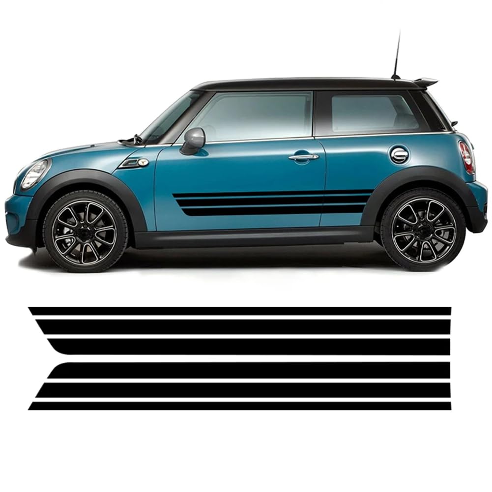 Sport Tür Seitenstreifen Rock Aufkleber Aufkleber, für Mini Cooper S One JCW R50 R52 R53 R56 R57 F55 F56 F57 Zubehör von RONHCBDF