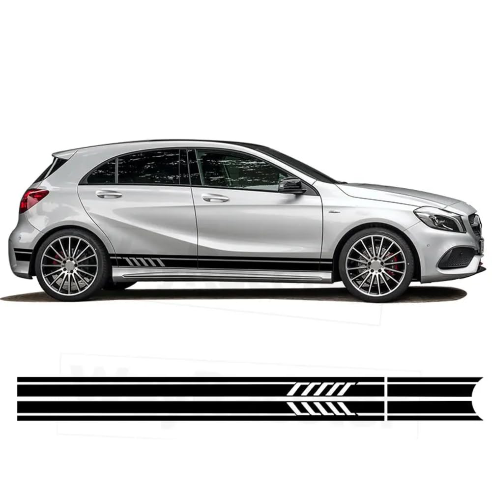 Tür Seitenstreifen Rock Aufkleber, für Mercedes Benz A Klasse W176 AMG A45 A180 A200 A220 2013-2018 von RONHCBDF