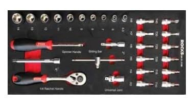 ROOKS Werkzeugsatz 1/4”, 28-teilig von ROOKS