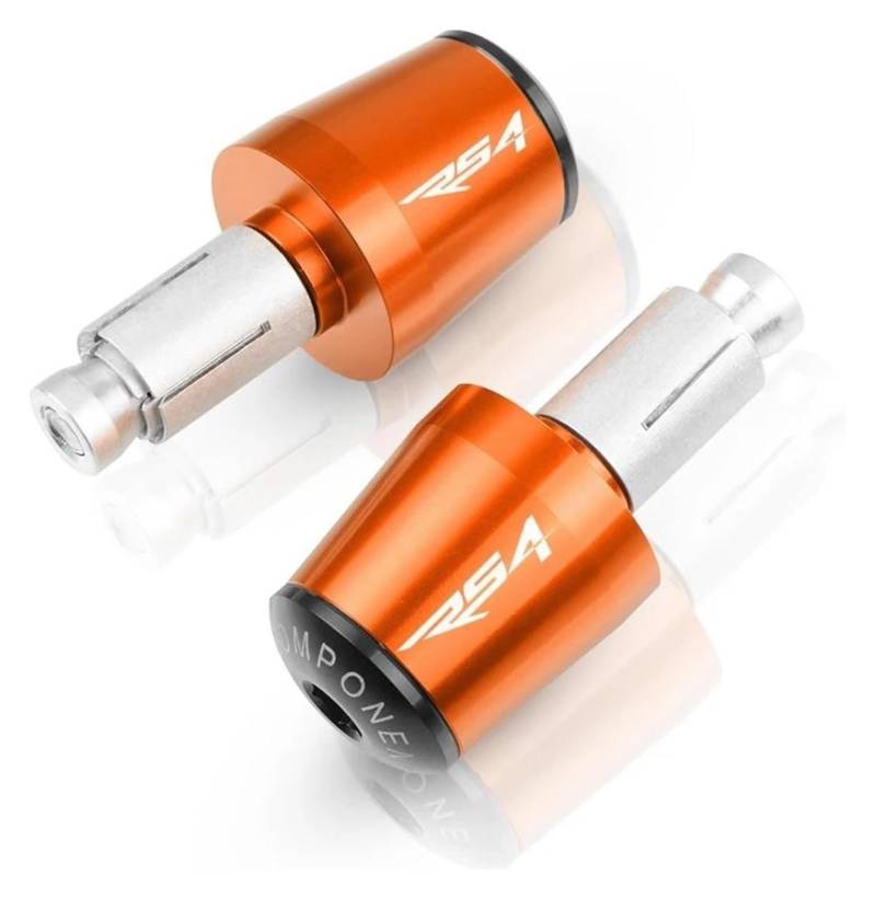 Für A&prilia RSV4 RSVR RS4 2009-2018 Lenkerknöpfe Handgriffe Lenkerendkappen-Stecker Zubehör Lenkerendstopfen(Orange) von RORLL