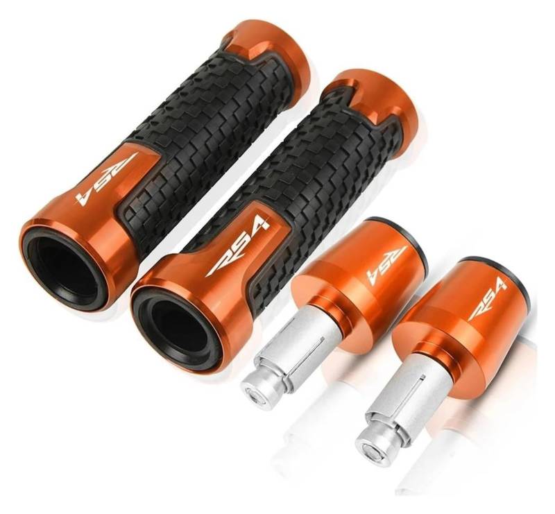 Für A&prilia RSV4 RSVR RS4 2009-2018 Lenkerknöpfe Handgriffe Lenkerendkappen-Stecker Zubehör Lenkerendstopfen(Orange Set) von RORLL