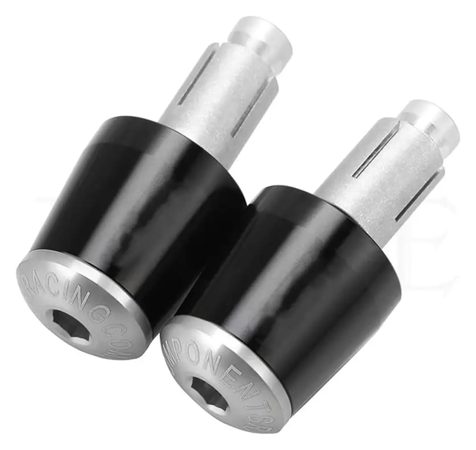 Für CB500X CB 500X CB 500 X CB500 X 2013-2018 Motorräder Lenker Griffe Kappe Gewicht TeileAnti Vibration Stecker Enden Lenkerendstopfen(Black Sliver) von RORLL