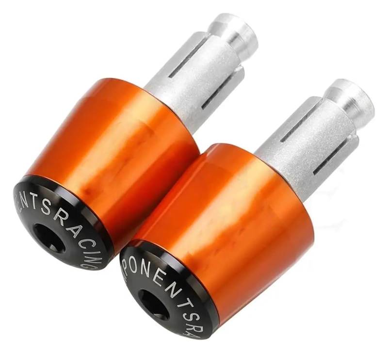 Für CBR125R CBR125R2005 CBR600RR 2003 2004 2005 2006 Motorräder Lenker Griffe Kappe Gewicht TeileAnti Vibration Stecker Enden Lenkerendstopfen(Orange Black) von RORLL