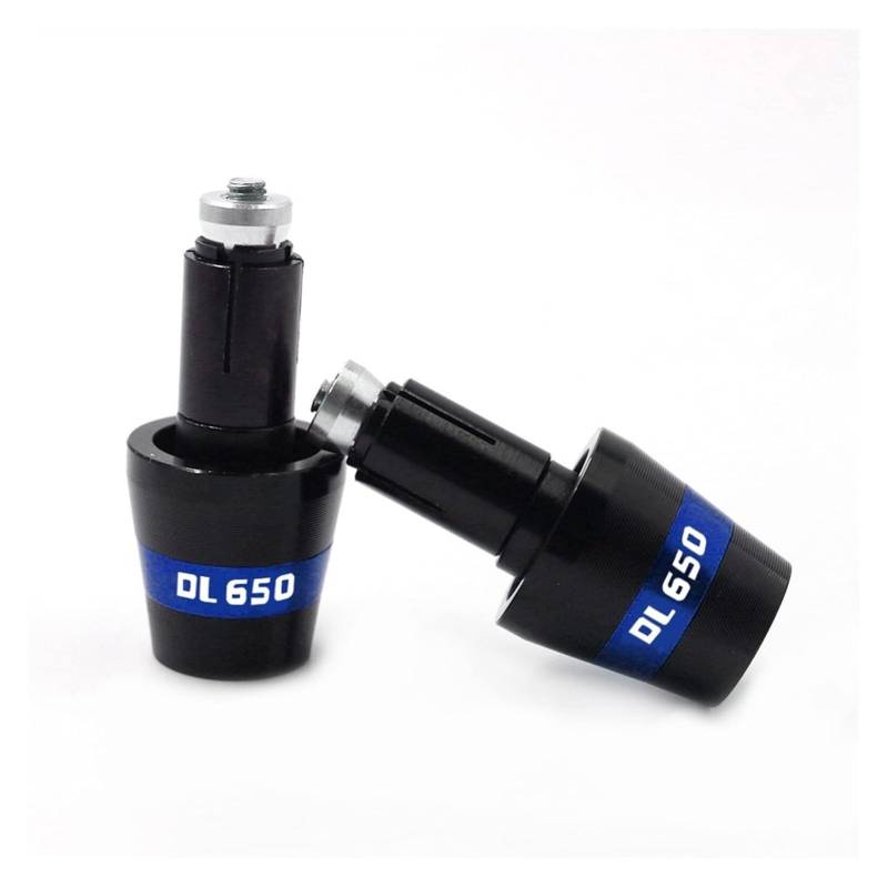 Für Suz&uki DL650 Für V&Strom DL 650 7/8''22mm Motorrad Universal Lenker Hand Grip Griff Bar Ends Gewicht Kappe Stecker Slider Lenkerendstopfen(Blau) von RORLL