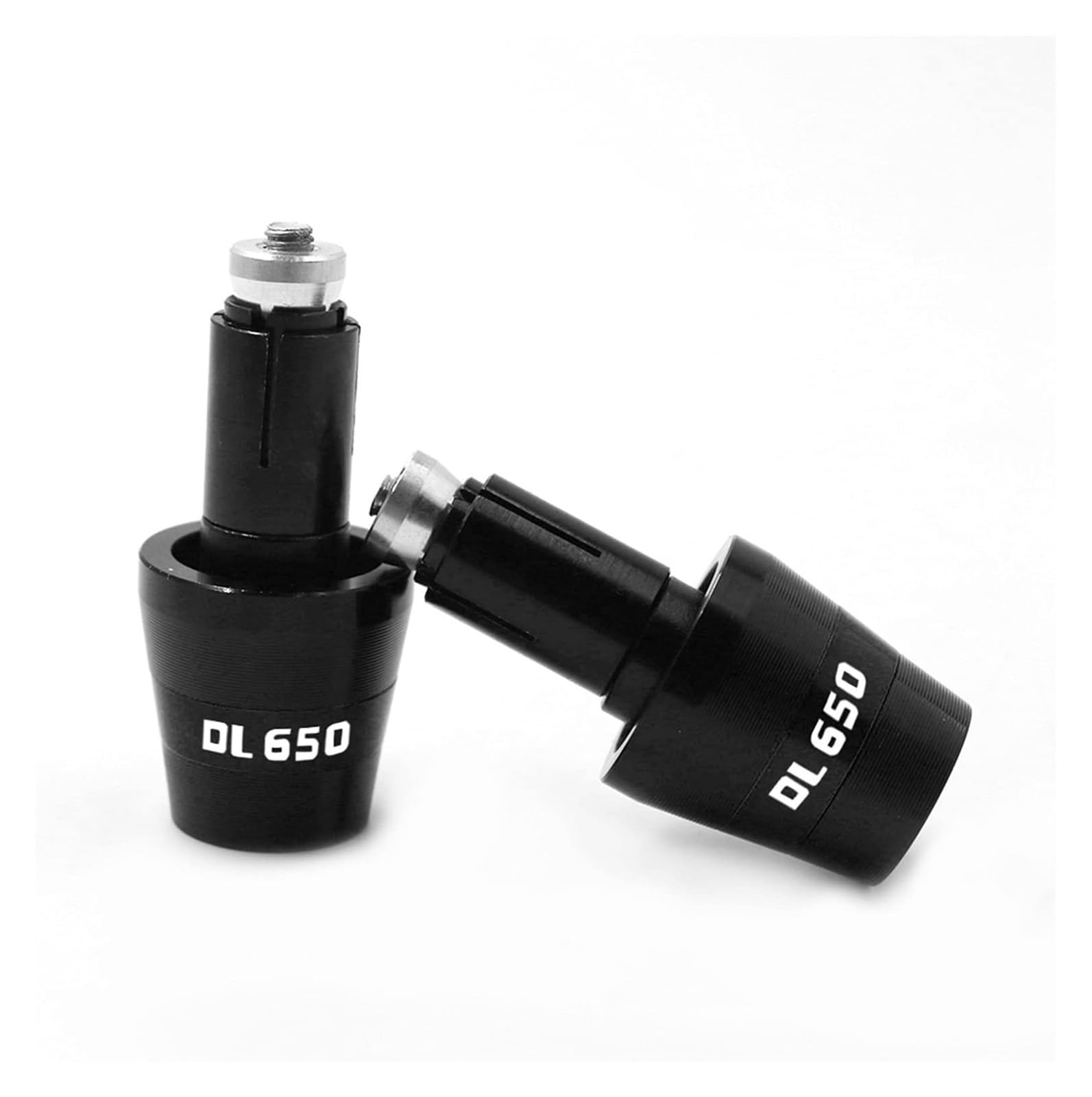 Für Suz&uki DL650 Für V&Strom DL 650 7/8''22mm Motorrad Universal Lenker Hand Grip Griff Bar Ends Gewicht Kappe Stecker Slider Lenkerendstopfen(Schwarz) von RORLL