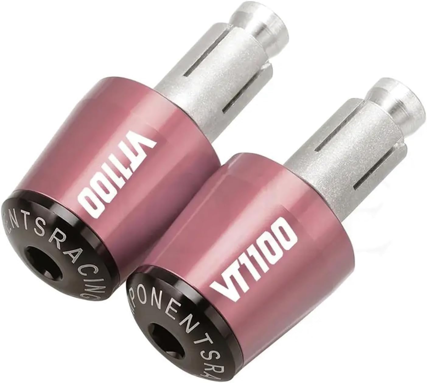 Für VT1100 VT1100C3 Für AERO 1998 1999 2001 2002 Motorräder Lenker Griffe Kappe Gewicht TeileAnti Vibration Stecker Enden Lenkerendstopfen(Pink Black) von RORLL