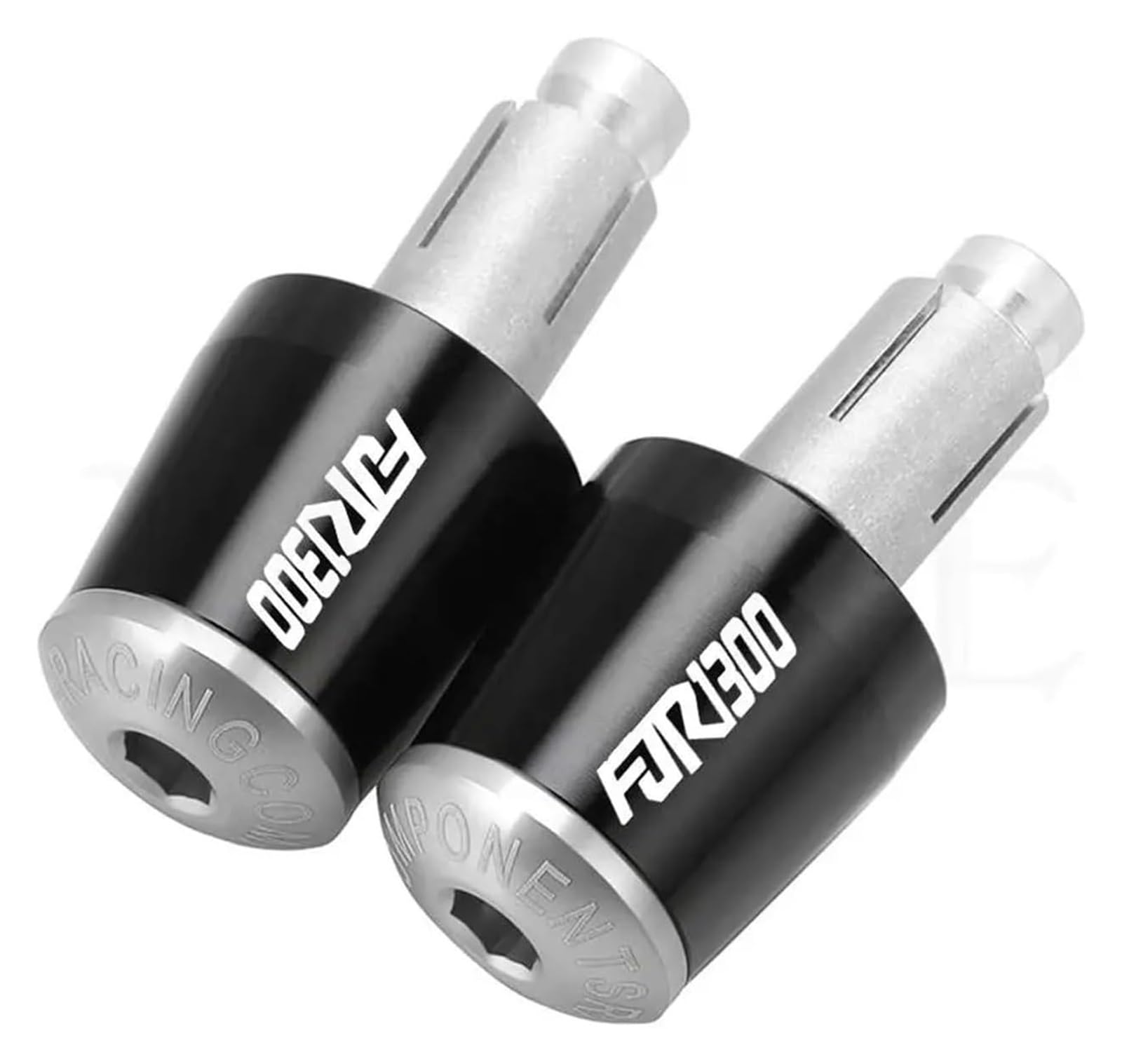 Für Y&amaha FJR1300 FJR 1300 2003 FJR1300 A 2004-2017 Motorräder Lenkergriffe Kappe GewichtsteileAnti Vibrationsstecker Enden Lenkerendstopfen(Black Sliver) von RORLL