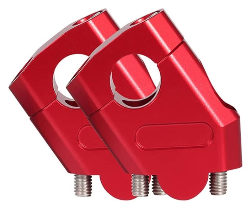 Motorrad Lenkererhöhung 7/8" 22mm 28mm Lenker-Riser-Montageklemme Lenker-Riser Griff-Griffteil Universal-Motorrad(22mm Red) von RORLL