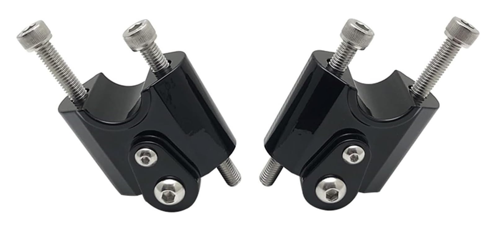 Motorrad Lenkererhöhung Für B&MW Für R18 Für R 18 2020-2022 Chrom Aluminium Lenker Riser Bar Montieren Griff Clamp Montage Lift Klemme Adapter(Schwarz) von RORLL