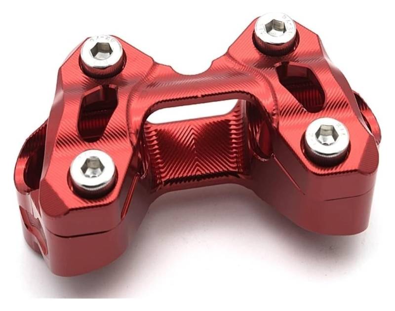 Motorrad Lenkererhöhung Für D&UCATI Für Mon&Ster 696 Für Mon&Ster 1100 Für EVO 2009-2013 Riser Griff Bar Clamp Set 22mm CNC Motorrad Lenker(rot) von RORLL