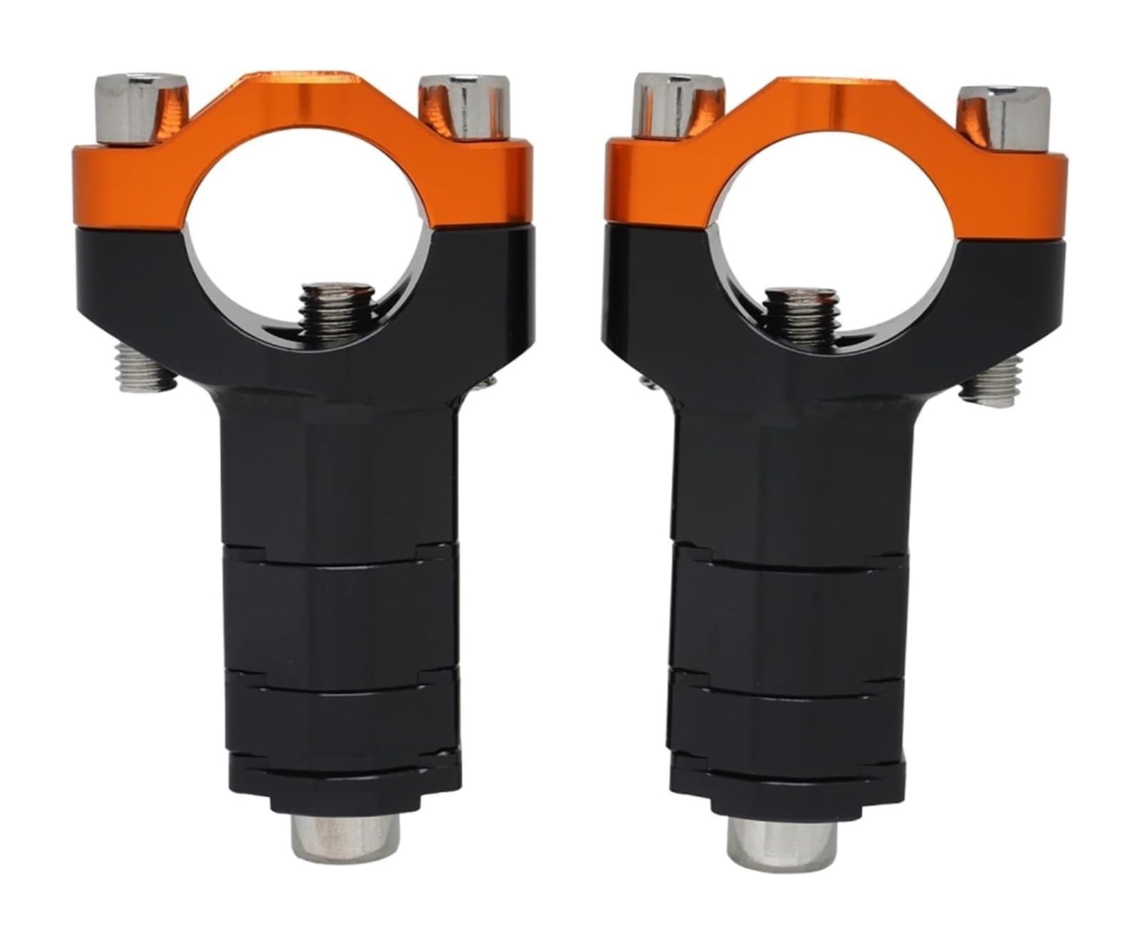 Motorrad Lenkererhöhung Für FC250 350 450 2016-2021 Für TC125 250 Motorrad CNC Lenker Riser Bar Clamp Mount Einstellbare Werkzeuge Set(Black Orange) von RORLL