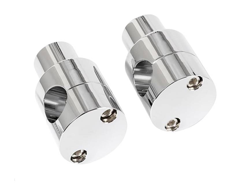 Motorrad Lenkererhöhung Für Kawa&saki 2PCS Motorrad Lenker Riser Halterung Clamp Kit Für 1'' 7/8" Griff Bar Aluminium Universal(Chrome 22mm) von RORLL