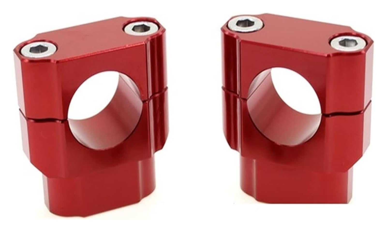 Motorrad Lenkererhöhung Für Pit Für Schmutz Für Fahrrad Für Racing CNC Motorrad Universal Lenker Griff Fat Bar Steigleitungen Clamp Adapter 22mm 28mm(28mm Red) von RORLL