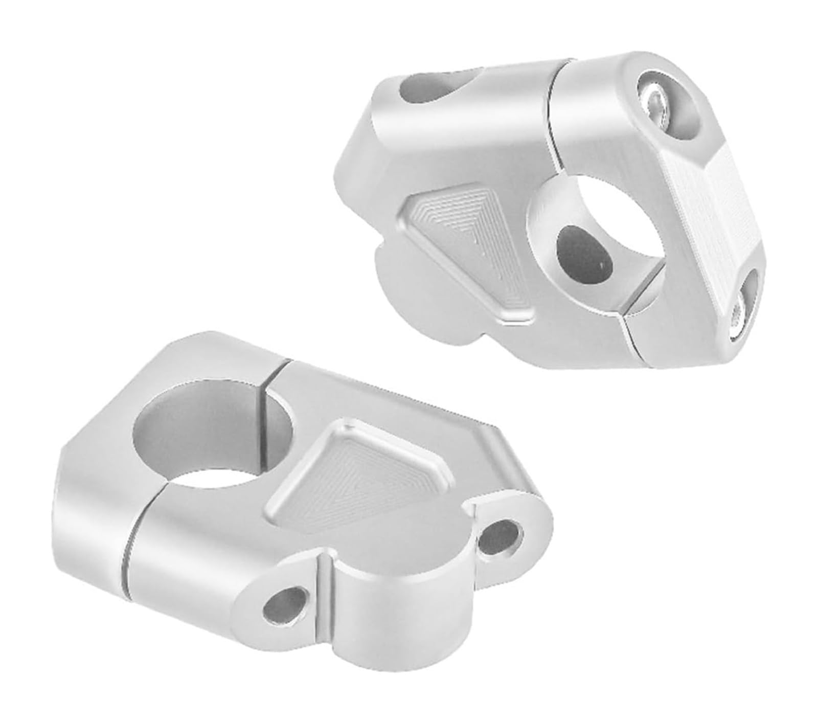 Motorrad Lenkererhöhung Für R1200GS R1250GS ADV Für B&MW Für R 1200 R1250 GS R1200 LC CNC Griff Bar Raiser Clamp Adapter Motorrad Lenker Riser(Silber) von RORLL