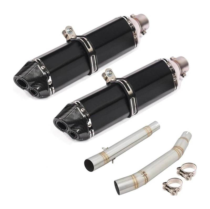 Motorrad Mittleres Auspuffrohr Für Suz&uki Für Haya&busa GSX1300R GSXR1300 2008-2017 Motorradabgase Mid Link Pipe Escape Escape Muffler Anschließen Motorrad Auspuff Mittelrohr(Schwarz) von RORLL